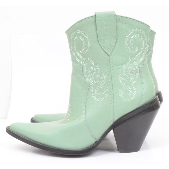 Dingo Women Size 11 Pretty N' Prissy Mint Leather Western Cowboy Boot NEW - Picture 5 of 12